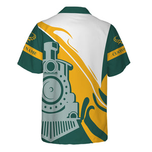 Railspirit Personalized Great Western Railway Hawaiian Shirt Flame-Inspired Style Shirt Gift Idea For Train Lovers