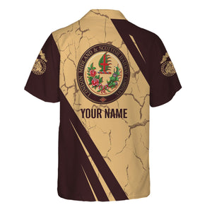 Railspirit Personalized London, Midland and Scottish Railway Hawaiian Shirt Crackle Texture Style Shirt For Trackhead