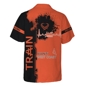Railspirit Personalized Avanti West Coast Hawaiian Shirt Engine Heartbeat and Track Love Style Shirt Gift Idea For Train Lovers