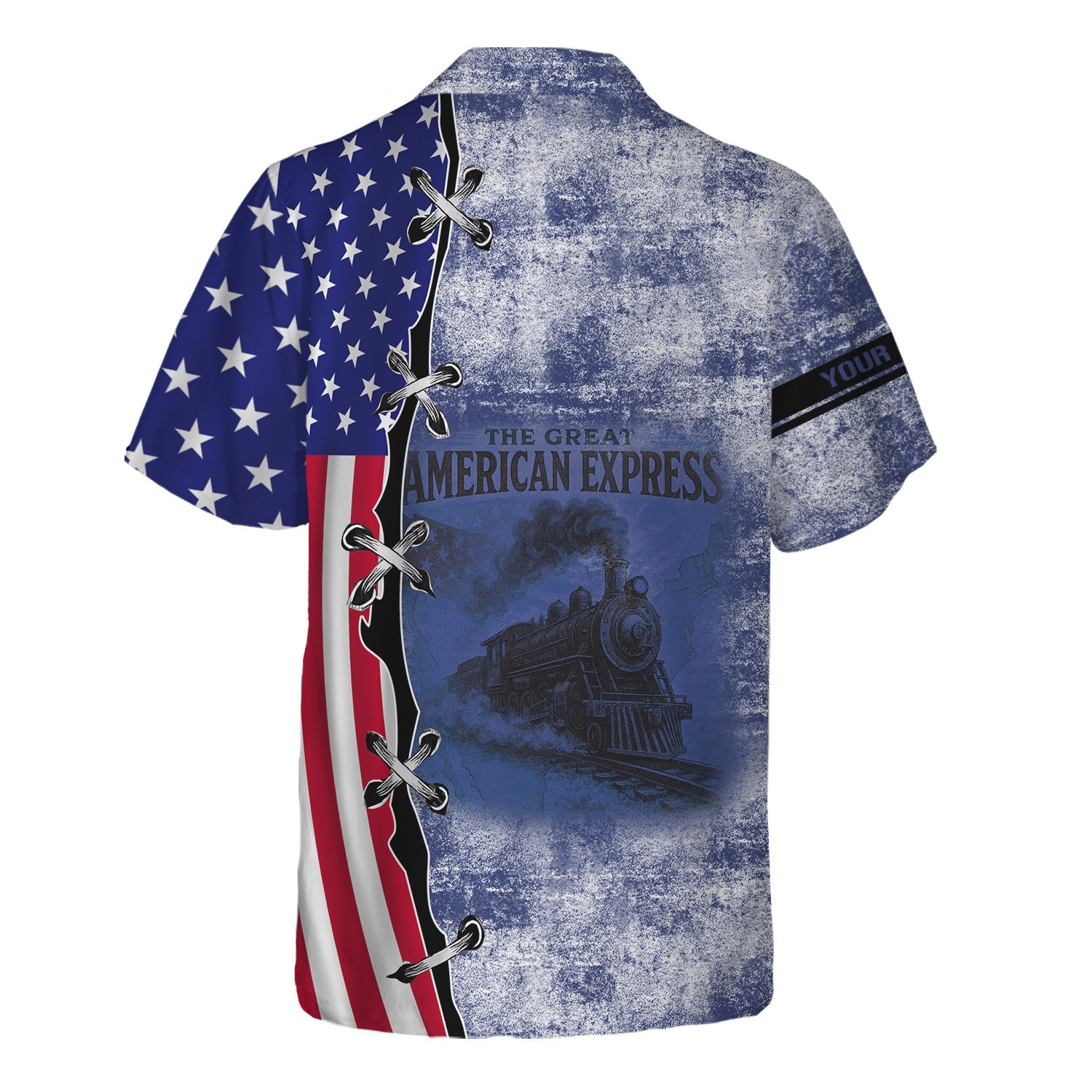 Railspirit Personalized London and North Eastern Railway Hawaiian Shirt Retro American Express Train With USA Flag Shirt