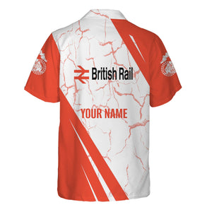 Railspirit Personalized British Railway Hawaiian Shirt Crackle Texture Style Shirt For Trackhead