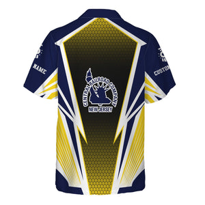 Railspirit Personalized CNJ Jersey Central Railroad Hawaiian Shirt Lightning Graphic Style Shirt Gift Idea For Train Lover