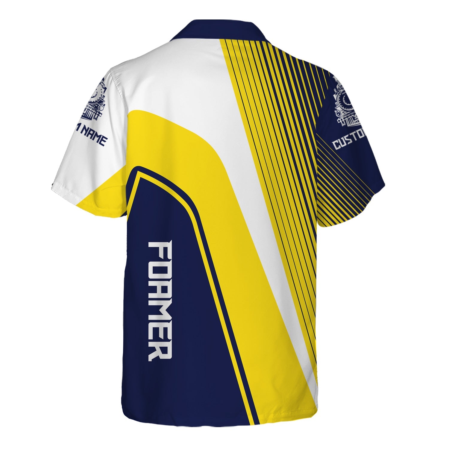 Railspirit Personalized Jersey Central Railroad Hawaiian Shirt Vibrant Striking Style CNJ Shirt For Rail Enthusiasts