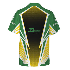 Railspirit Personalized Burlington Northern Railroad Hawaiian Shirt Lightning Graphic Style Shirt Gift Idea For Train Lover