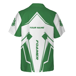 Railspirit Personalized Burlington Northern Railroad Hawaiian Shirt Railway Trainspotter Style Shirt Gift Idea For Foamers