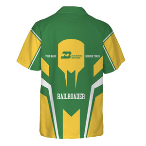 Railspirit Personalized Burlington Northern Railroad Hawaiian Shirt Custom Year Railroader Shirt Gift Idea For Train Lover