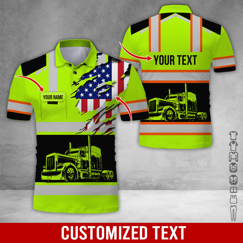Customized Name and Flag Tow Truck Style Printed Clothes, Custom Tow Truck Gear