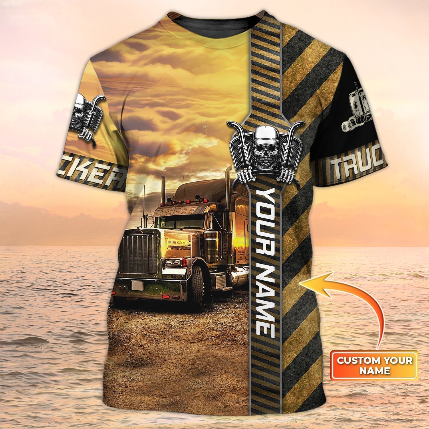 Personalized Truckers Prayer Shirt, Big Truck T Shirts, Truck Driver Custom Tshirt
