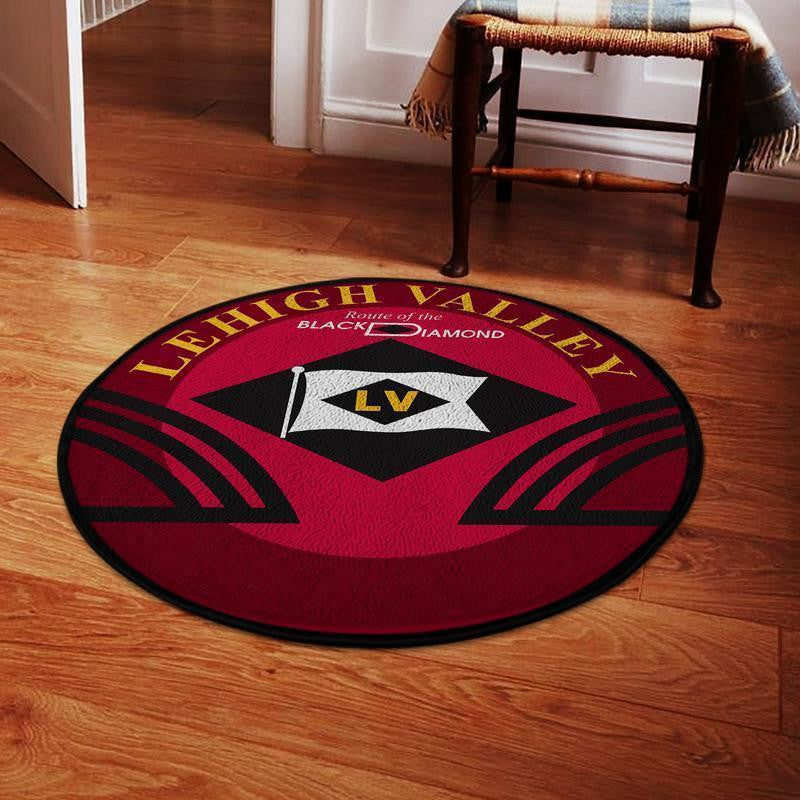 Railspirit Lehigh Round Mat Lehigh Valley Railroad Round Floor Mat Room Rugs Carpet Outdoor Rug Washable Rugs