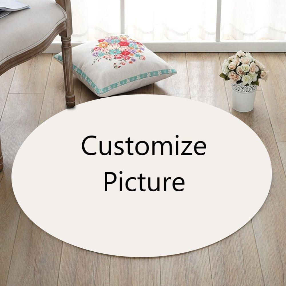 Railspirit Custom Living Room Round Mat . Personalize Living Room Round Mat Circle Rug