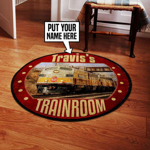 Railspirit Personalized Canadian Pacific Railroad Round Mat Round Floor Mat Room Rugs Carpet Outdoor Rug Washable Rugs