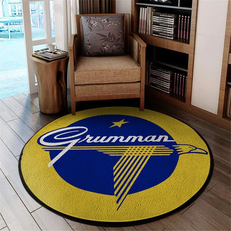 Railspirit Grumman Logo Living Room Round Mat Circle Rug