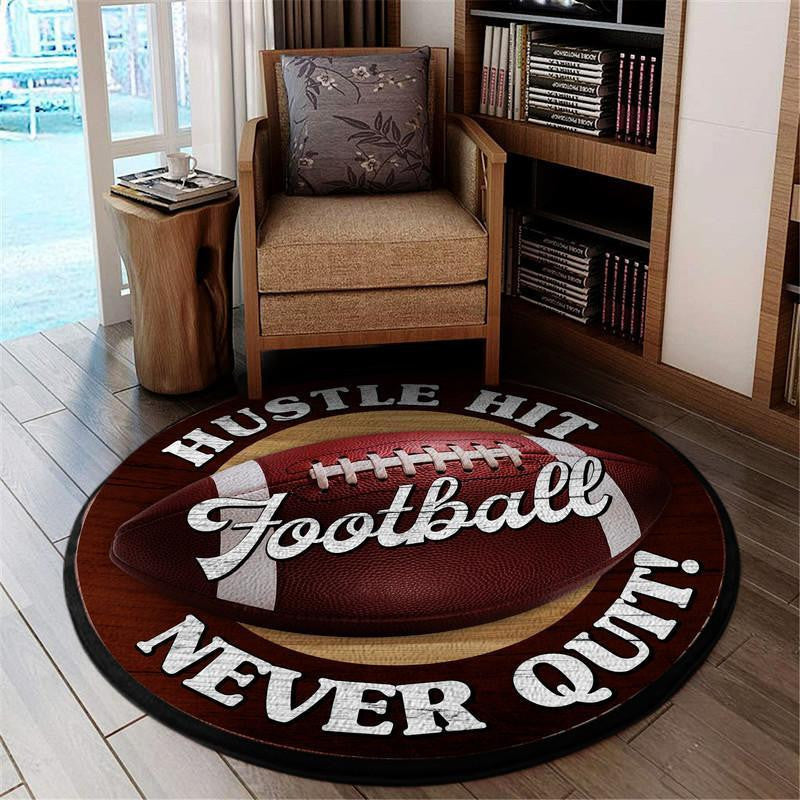Railspirit Hustle Hit Never Quit Living Room Round Mat Circle Rug