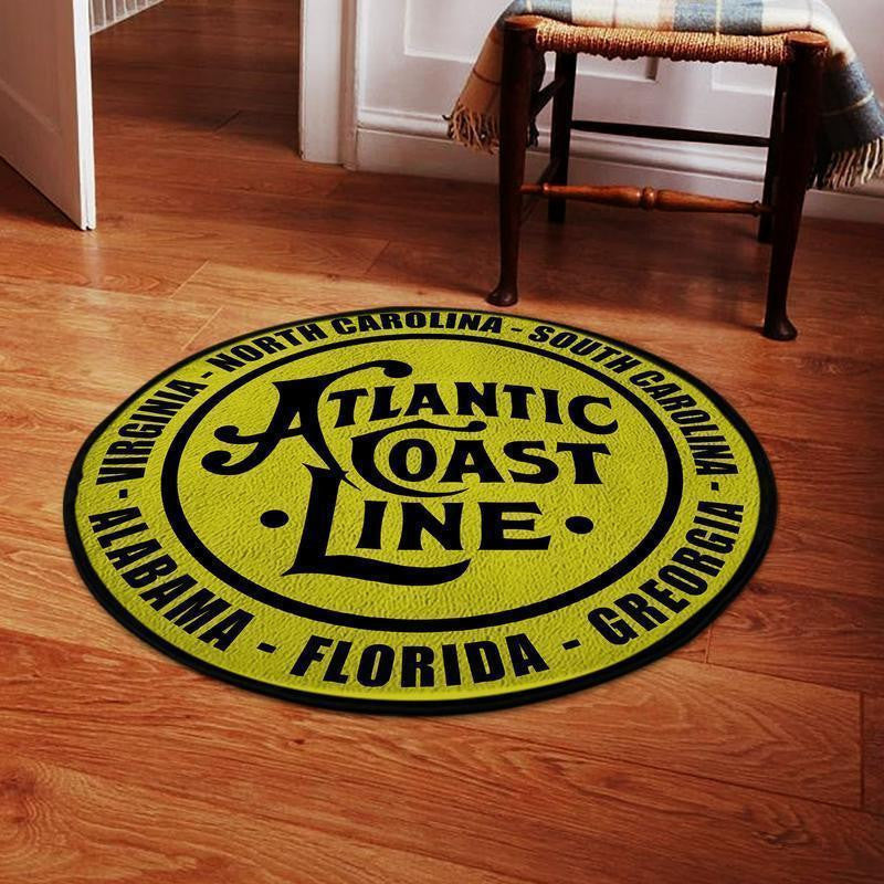 Railspirit Acl Round Mat Acl Atlantic Coast Line Railroad Round Floor Mat Room Rugs Carpet Outdoor Rug Washable Rugs