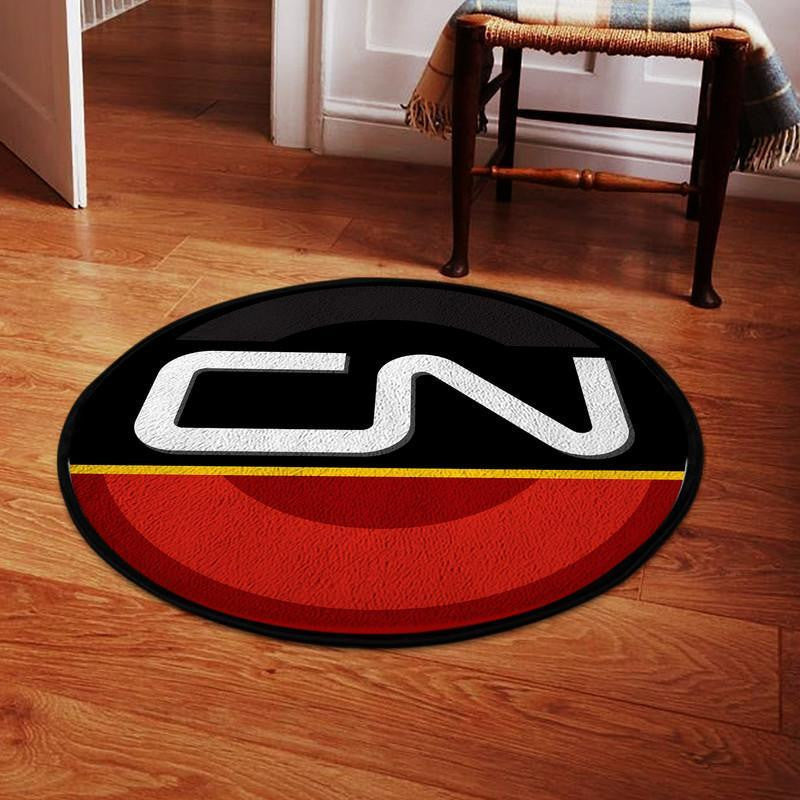 Railspirit Cn Canadian National Railway Round Mat Round Floor Mat Room Rugs Carpet Outdoor Rug Washable Rugs