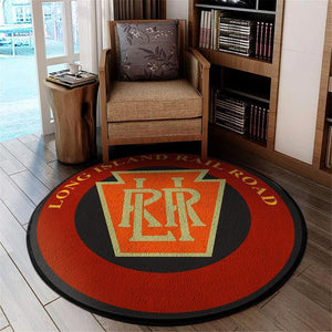Railspirit Lirr Round Mat Long Island Railroad Round Floor Mat Room Rugs Carpet Outdoor Rug Washable Rugs
