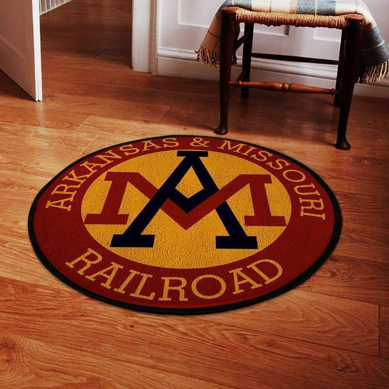 Railspirit Missouri Round Mat Am Arkansas And Missouri Railroad Round Floor Mat Room Rugs Carpet Outdoor Rug Washable Rugs