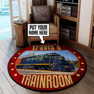 Railspirit Personalized The Baltimore And Ohio Railroad Living Room Round Mat Circle Rug