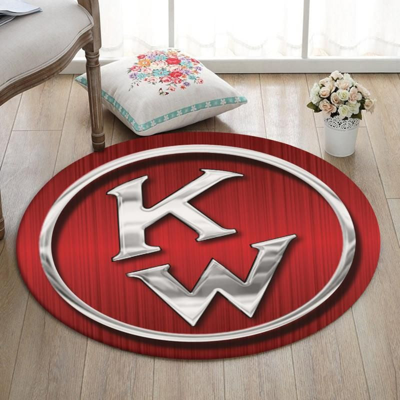 Railspirit Kenworth Living Room Round Mat Kenworth Truck Circle Rug