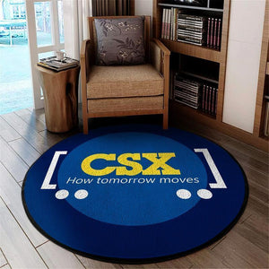 Railspirit Csx Round Mat Csx Railroad Round Floor Mat Room Rugs Carpet Outdoor Rug Washable Rugs