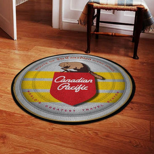 Railspirit Cpr Round Mat Canadian Pacific Railroad 04394 Living Room Rugs, Bedroom Rugs, Kitchen Rugs