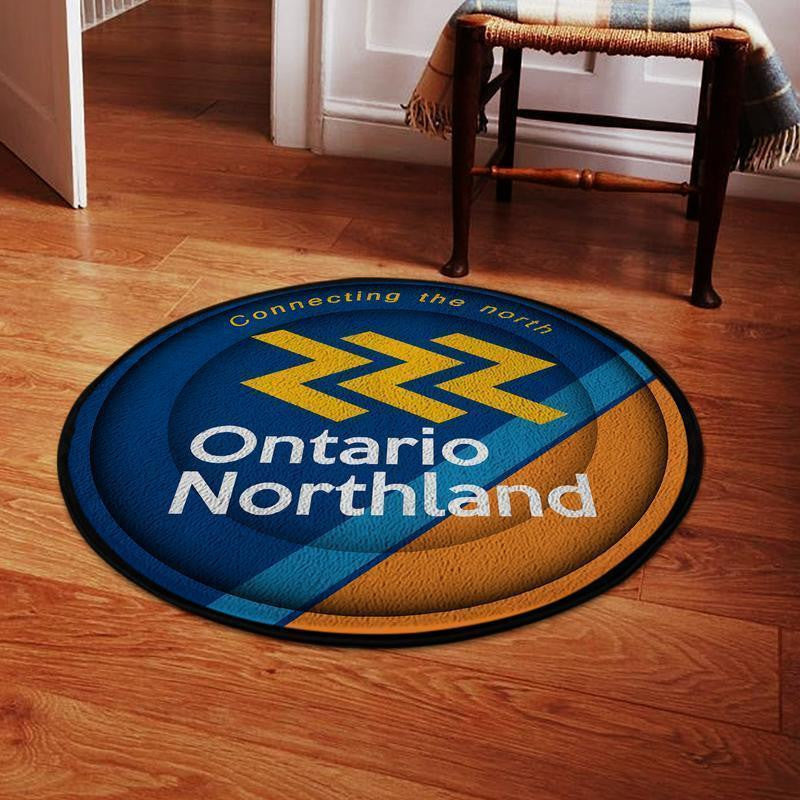 Railspirit Ont Ontario Round Mat The Ontario Northland Railroad Round Floor Mat Room Rugs Carpet Outdoor Rug Washable Rugs