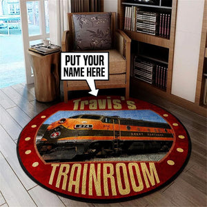 Railspirit Personalized Gnr Great Northern Railway Living Room Round Mat Circle Rug