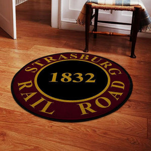 Railspirit Strasburg Living Room Round Mat Strasburg Railroad Circle Rug