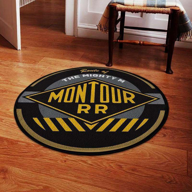 Railspirit Montour Round Mat Montour Railroad Round Floor Mat Room Rugs Carpet Outdoor Rug Washable Rugs