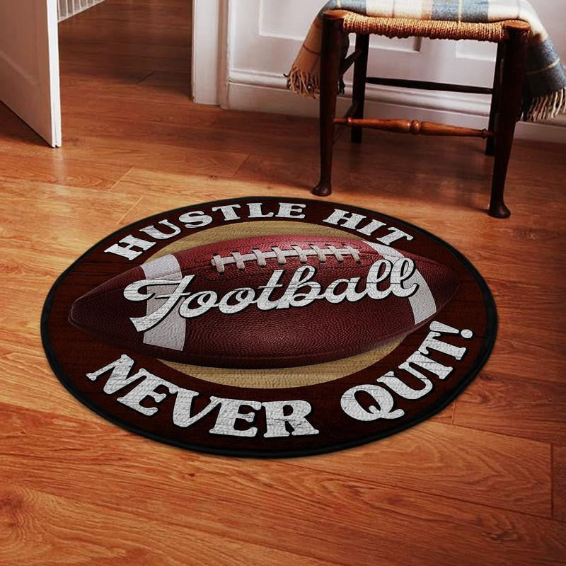 Railspirit Hustle Hit Never Quit Living Room Round Mat Circle Rug