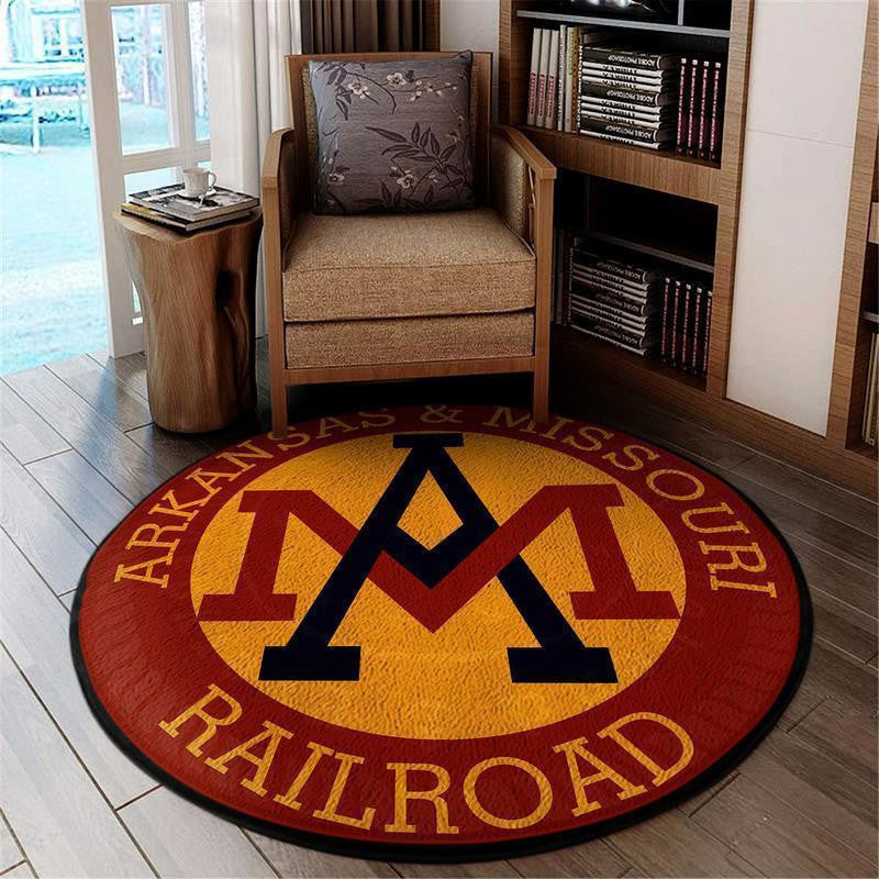 Railspirit Missouri Round Mat Am Arkansas And Missouri Railroad Round Floor Mat Room Rugs Carpet Outdoor Rug Washable Rugs