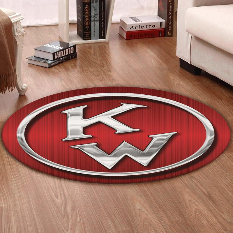 Railspirit Kenworth Living Room Round Mat Kenworth Truck Circle Rug