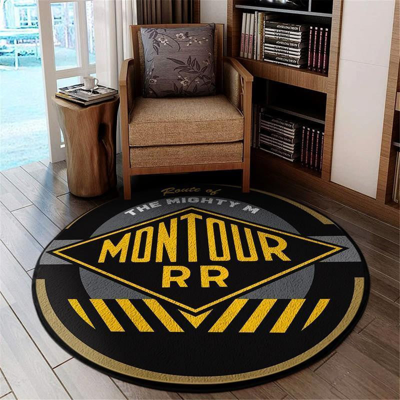 Railspirit Montour Round Mat Montour Railroad Round Floor Mat Room Rugs Carpet Outdoor Rug Washable Rugs