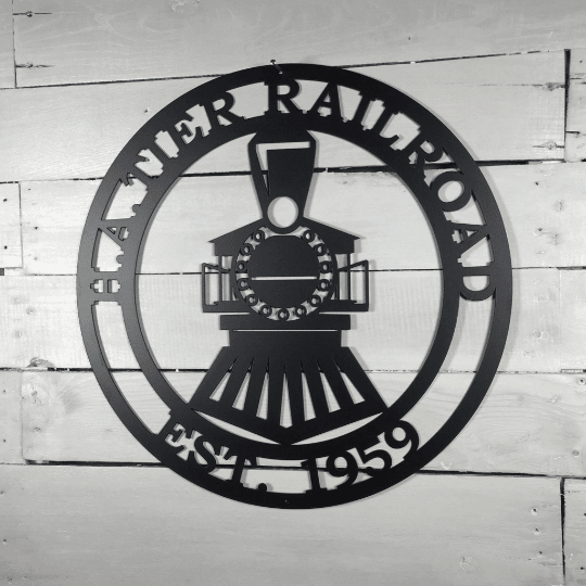 Railspirit Personalized Train Sign, Cut Metal Sign, Metal Wall Art, Metal House Sign Laser Cut Metal Signs Custom Gift Ideas