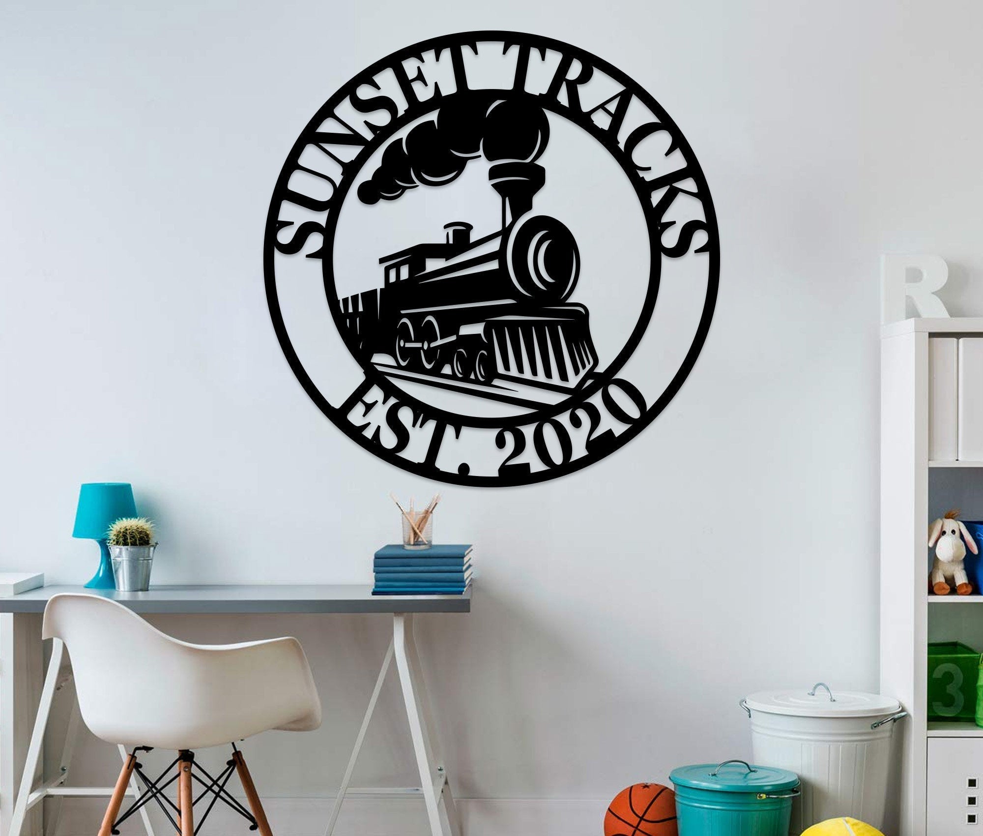 Railspirit Railroad Signs Train Decor Railway Sign Train Sign Train Room Metal Sign Wall Hangings Metal Wall Art Father'S Day Gift Laser Cut Metal Signs