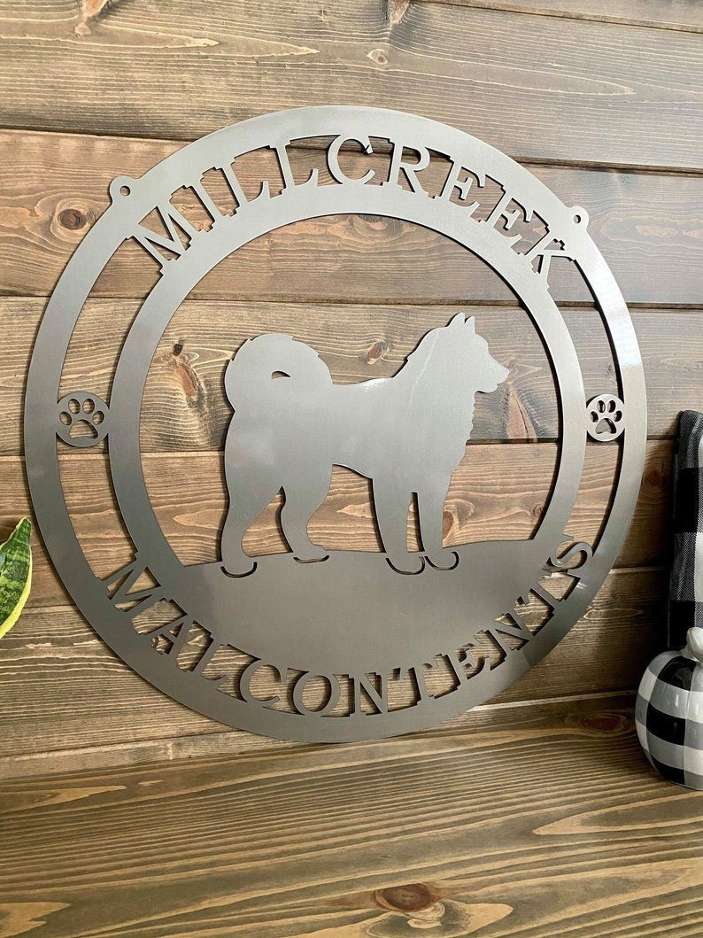 Railspirit Pick Your Breed Personalized Dog Sign Established Sign Family Name Sign Metal Sign Dog Sign Farm Sign Dog Lover Gift Dog Trainer Sign