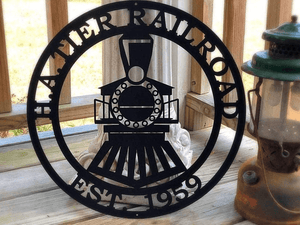 Railspirit Personalized Train Sign Powder Coated For Outdoor Or Indoor Use High Quality Custom Metal Sign