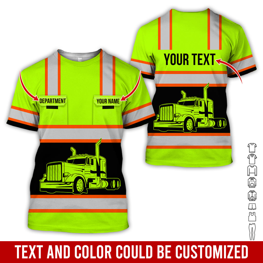 Customized Name Trucker Uniform 3D Printed Clothes, Custom Driver Gear