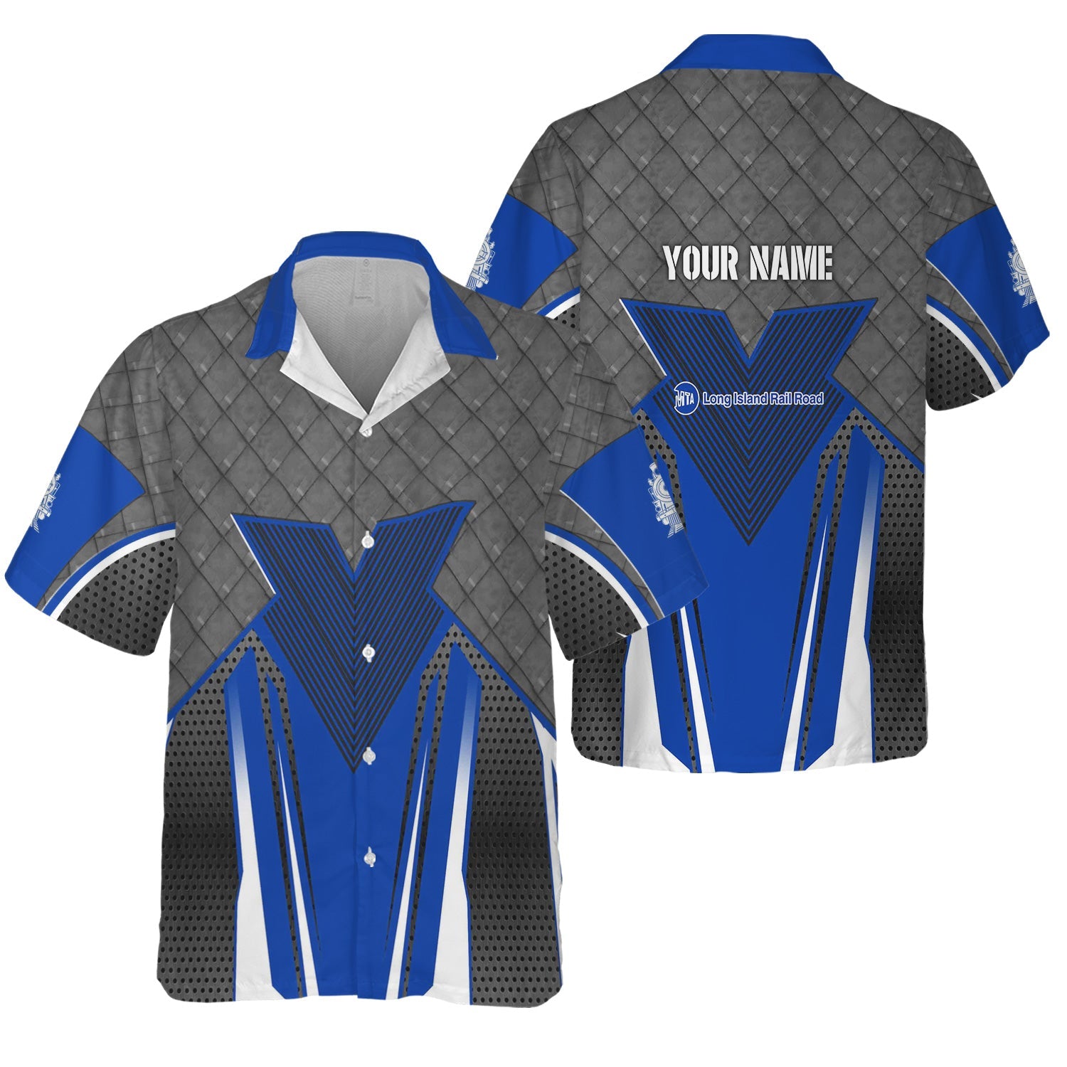 Railspirit Personalized Long Island Railroad Hawaiian Shirt Rugged Steel Vibes Train Shirt All Over Print