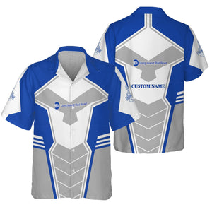 Railspirit Personalized Long Island Railroad Hawaiian Shirt Engine-Inspired Style Train Shirt for Railroad Fanatic