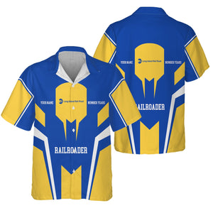 Railspirit Personalized Long Island Railroad Hawaiian Shirt Custom Year Railroader Shirt Gift Idea For Train Lover