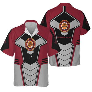 Railspirit Personalized Chicago Great Western Railroad Hawaiian Shirt Engine-Inspired Style Train Shirt for Railroad Fanatic