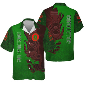 Railspirit Personalized Elgin Joliet And Eastern Railroad Hawaiian Shirt Blazing Style with Custom Position Train Shirt
