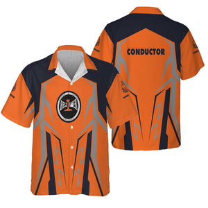 Railspirit Personalized Bessemer And Lake Erie Railroad Hawaiian Shirt Futuristic Design with Custom Job Train Shirt