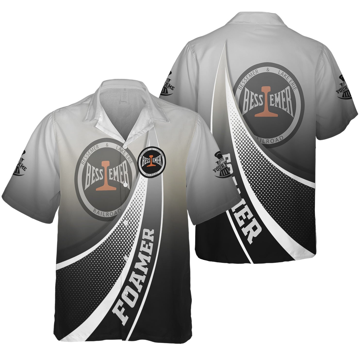 Railspirit Personalized Bessemer And Lake Erie Railroad Hawaiian Shirt Railway-Themed Style Shirt Gift Idea For Trainspotter