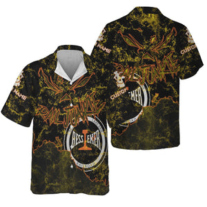 Railspirit Personalized Bessemer And Lake Erie Railroad Hawaiian Shirt Torn Graphic Style Train Shirt For Rail Junkie