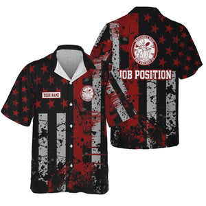 Railspirit Personalized Detroit & Mackinac Railroad Hawaiian Shirt Artistic Paint American Flag Style Train Shirt