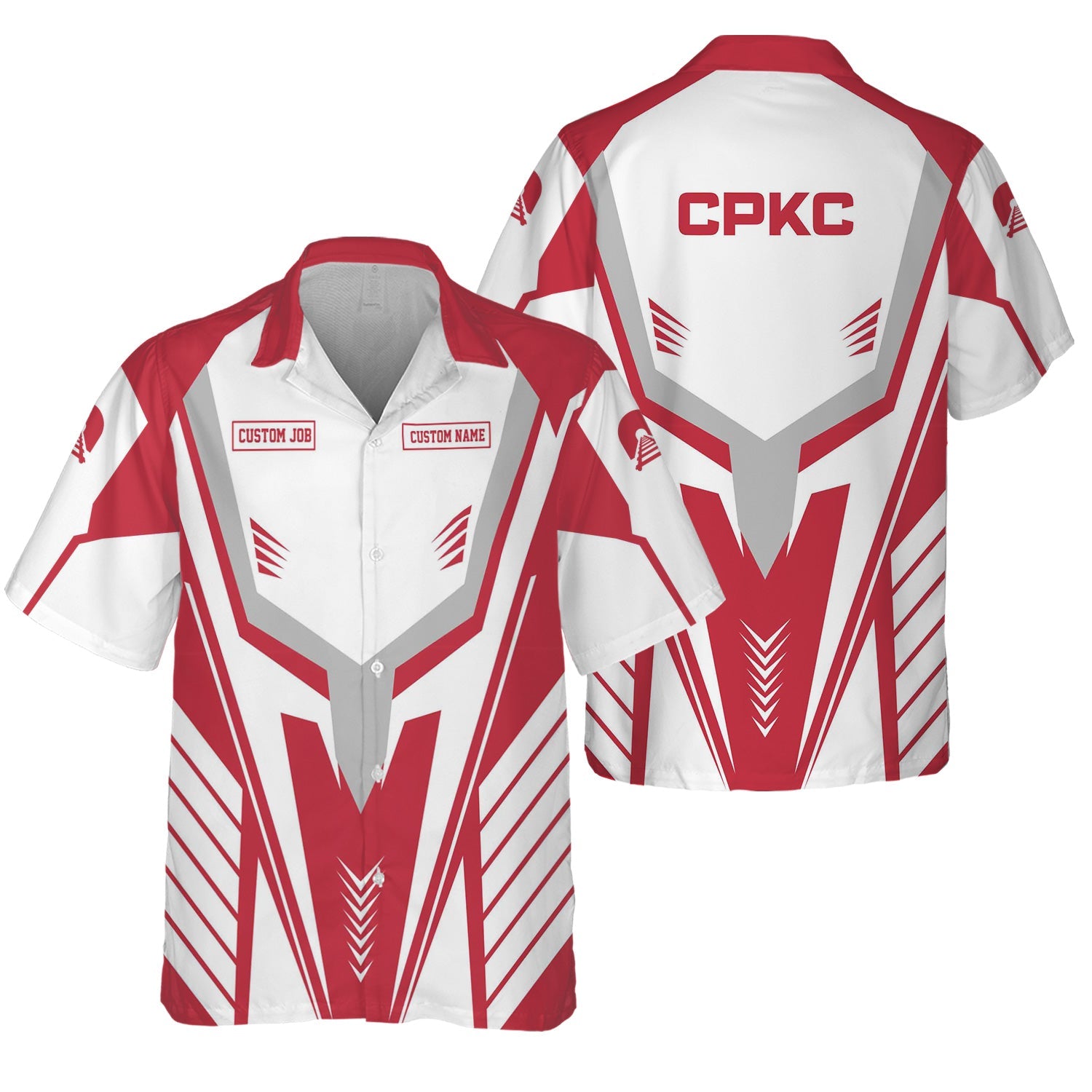 Railspirit Personalized Canadian Pacific Kansas City Hawaiian Shirt Workwear-Inspired with Custom Position CPKC Train Shirt