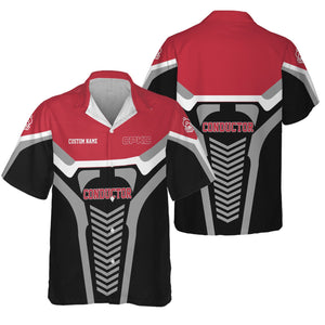 Railspirit Personalized Canadian Pacific Kansas City Hawaiian Shirt Track-Inspired with Custom Job Position CPKC Train Shirt