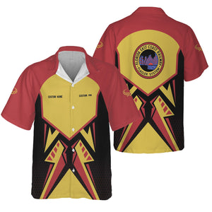 Railspirit Personalized Florida East Coast Railway Hawaiian Shirt Vibriant Style with Custom Position Train Shirt